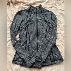 Lululemon Define Jacket Luminesce Splatter White Black size 6